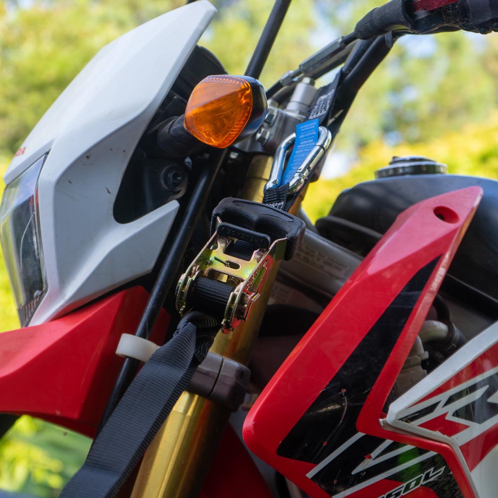 Monkey Grip Motorcycle Tie Down 450KG Capacity 2 metres 25mm Webbing