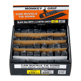 Monkey Grip Cam Buckle Tie Down Pack 25mm Webbing 40 Piece