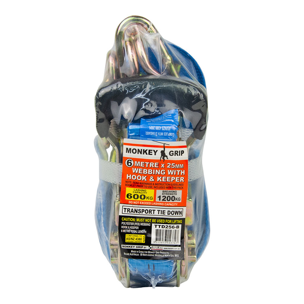Monkey Grip 25mm Transport Tie Down 600kg LC | Retail Pack / 1 Pack ...