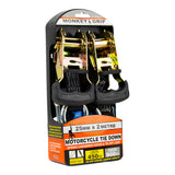 Monkey Grip Motorcycle Tie Down 450KG Capacity 2 metres 25mm Webbing