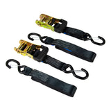 Monkey Grip Tie Down Black Motorcycle Tie Downs 1000KG Capacity 3M x 38mm - 2 Pack