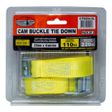 Monkey Grip Cam Buckle Tie Down 110KG Capacity 25mm Webbing